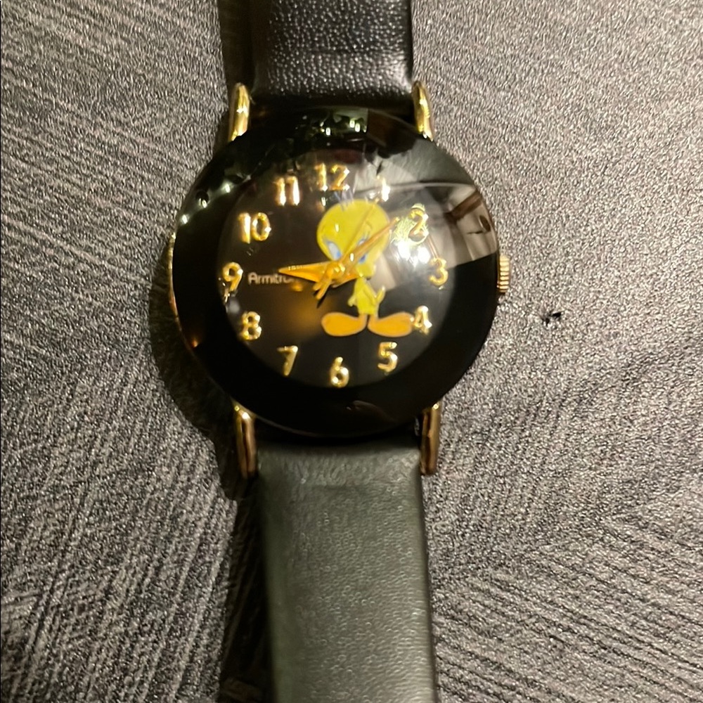 Armitron Tweetie Bird Black and Gold Women's Watch